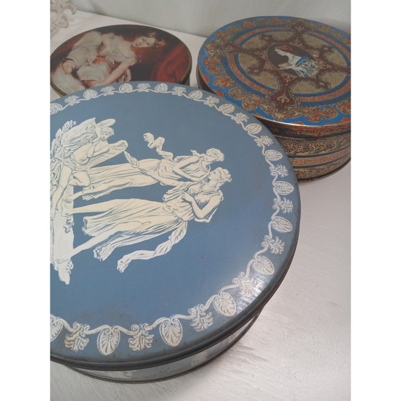 Vintage tin lot Hostess Cake Continental Baking, Thorne, Atlantic Can Co, Jasper - Picture 8 of 10